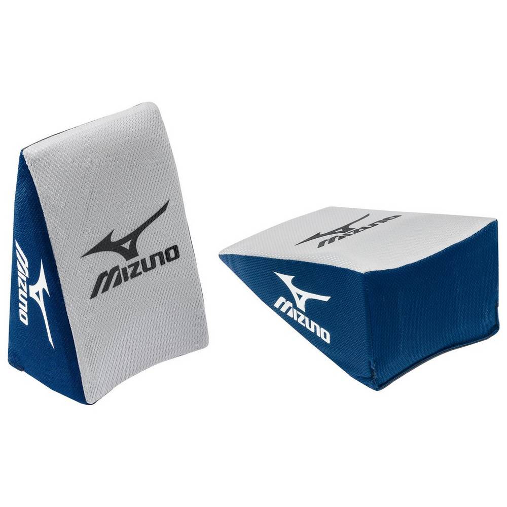 Mens Mizuno Catcher’s (Large) Knee Pads Navy/Grey Philippines (YEONDZ203)